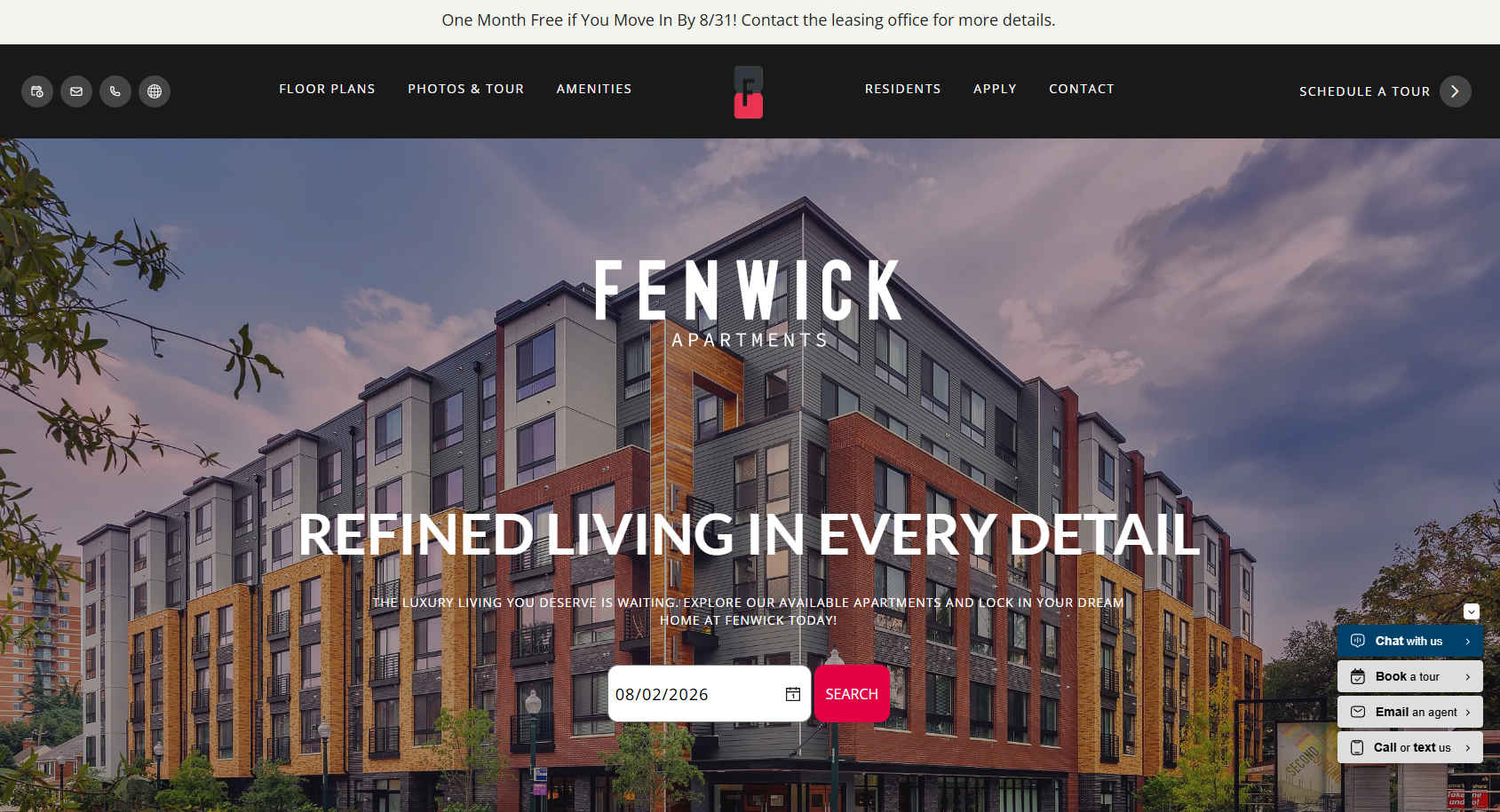 Hero del sitio Fenwick Apartments