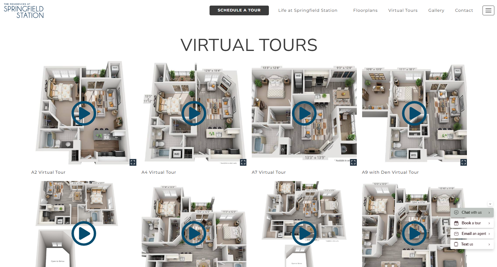 Tours 3D interactivos por planta